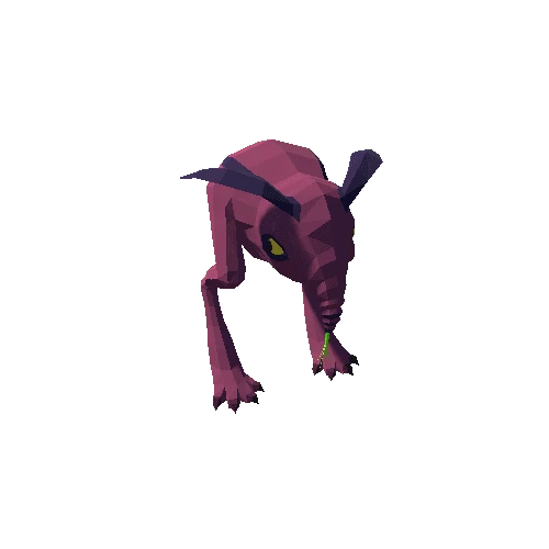 Polygonal Alien Garoo Purple